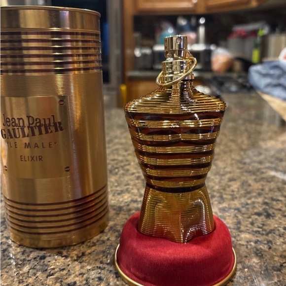 Jean Paul Gaultier Gold and Red Striped Bottle - Picture 2 of 3